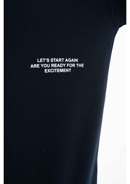 Erkek Relax Fit Kapüşonlu Cepsiz Sweatshirt K26254625201