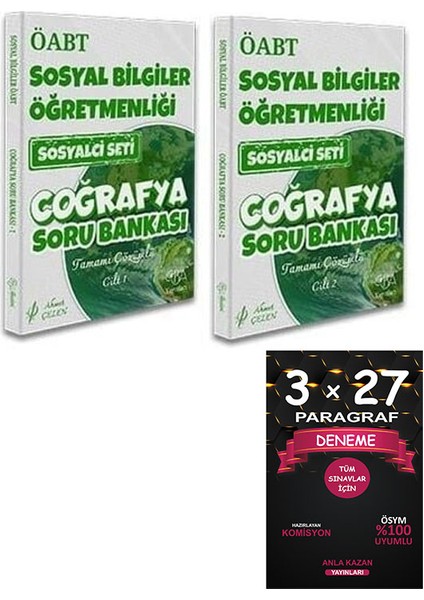 Cba Yayınları Öabt Sosyal Bilgiler Öğretmenliği Coğrafya Soru Bankası Sosyalci Seti