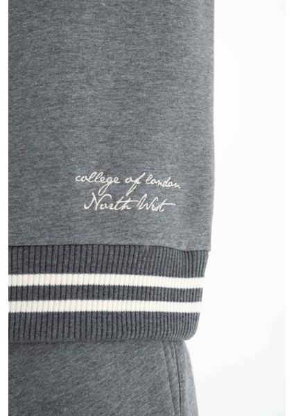 Erkek Relax Fit Bisiklet Yaka Sweatshirt K26124600701