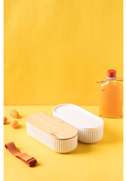 Bambu Kapaklı Saklama Kabı 500 ml / 2'li Set fiyatları