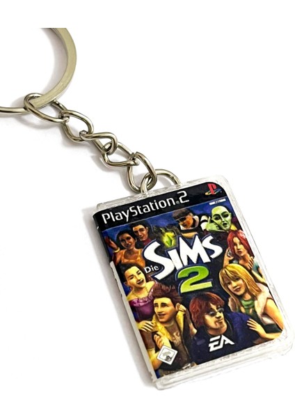 Sims 2 Ps2 Retro Minyatür Oyun Kutusu Anahtarlık