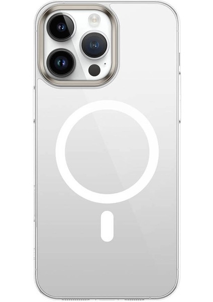Apple iPhone 16 Pro Max Kılıf M-Safe Şarj Özellikli Şeffaf Cam Arka Yüzey Zore G-Glass Kapak
