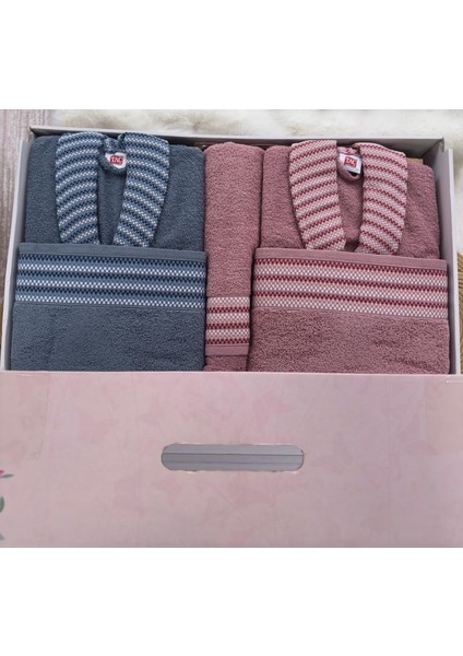 Pure Cotton Aile Seti Alba Rose Mavi