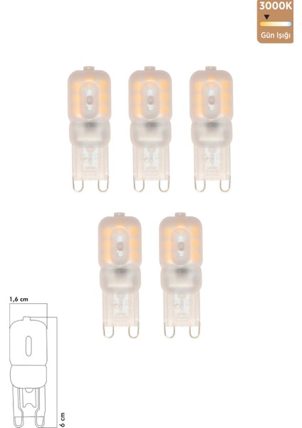 Smd LED Ampul G9 3W 3000K Gün Işığı ERD-263
