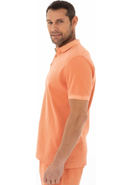 Erkek Regular Fit Parça Boyama Polo Yaka Tişört Y25374376301