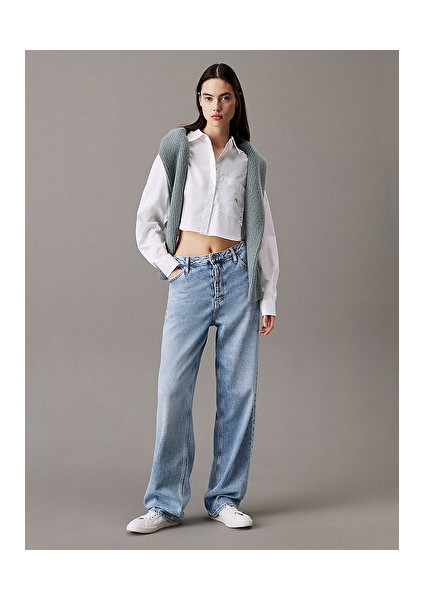 Woven Label Cropped Shırt fırsatları