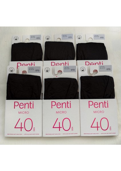 Mıkro 40 Den Orta Kalın Mat Soket Çorap ( Kısa Soket Çorap) 6'lı