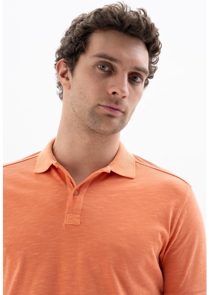 Erkek Regular Fit Parça Boyama Polo Yaka Tişört Y25374490301
