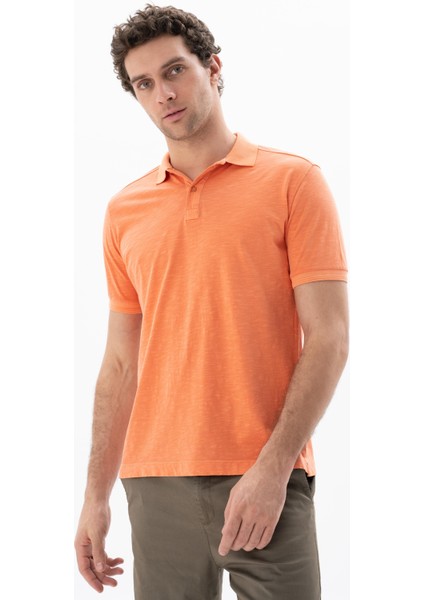 Erkek Regular Fit Parça Boyama Polo Yaka Tişört Y25374490301