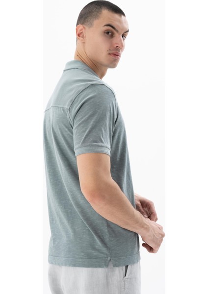 Erkek Regular Fit Parça Boyama Polo Yaka Tişört Y25374490301