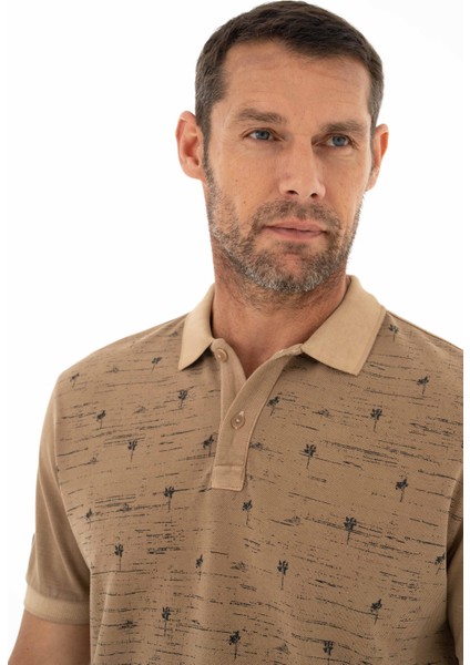 Erkek Regular Fit Parça Boyama Polo Yaka Tişört Y25374376101