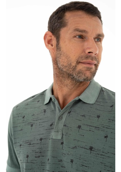 Erkek Regular Fit Parça Boyama Polo Yaka Tişört Y25374376101