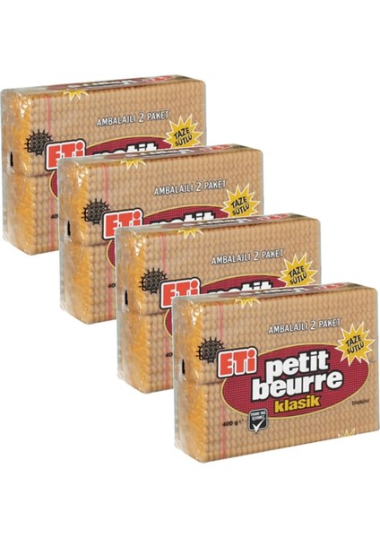 Petit Beurre Bisküvi 400 gr x 4 Adet