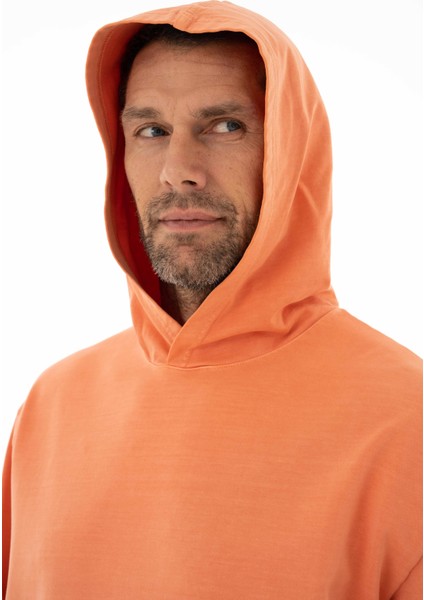 Erkek Oversize 2 İplik Kanguru Cepli Kapşonlu Sweatshirt Y25254376601