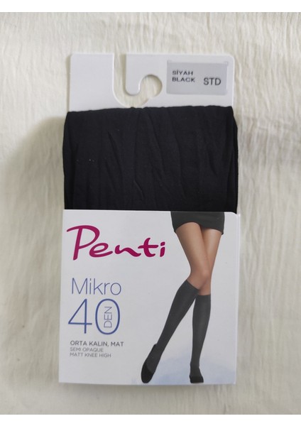 Kadın Çorap -Kadın Diz Altı Orta Kalın Mikro Pantolon Çorabı