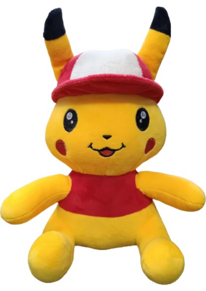 Ithal Kumaş Şapkalı Pokemon Go Pikachu Figür Peluş Oyuncak Uyku & Oyun Arkadaşı Pikachu 25 Cm. modelleri