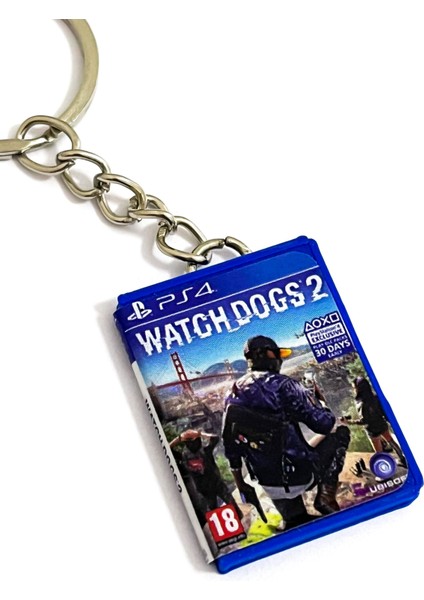 Watch Dogs 2 Ps4 Minyatür Oyun Kutusu Anahtarlık modelleri