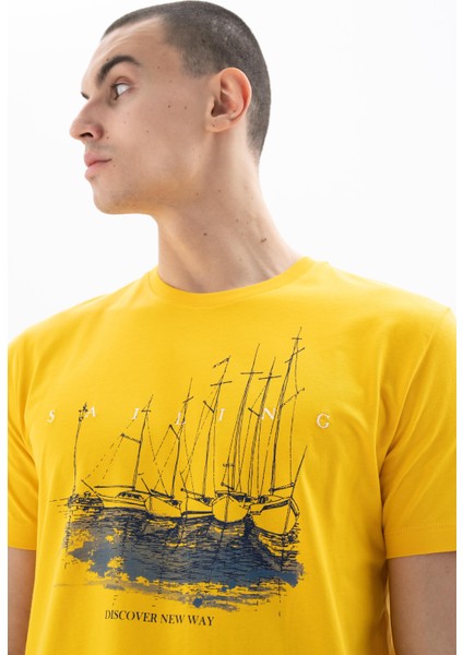 Erkek Regular Fit Bisiklet Yaka Tişört Y25344405301 fiyatları