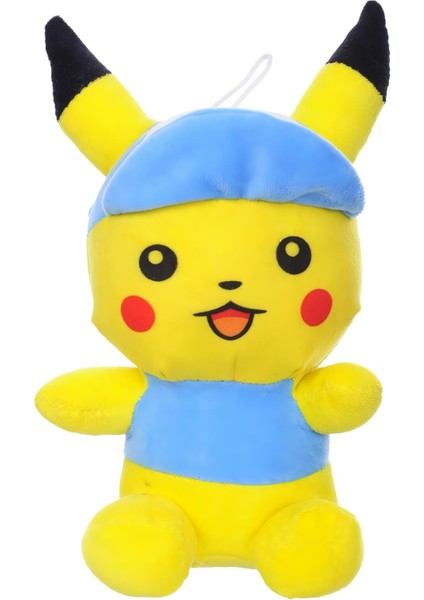 Ithal Kumaş Şapkalı Pokemon Go Pikachu Figür Peluş Oyuncak Uyku & Oyun Arkadaşı Pikachu 25 Cm. modelleri