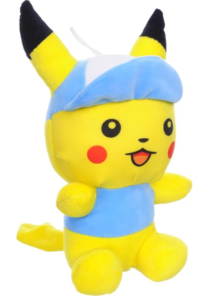 Ithal Kumaş Şapkalı Pokemon Go Pikachu Figür Peluş Oyuncak Uyku & Oyun Arkadaşı Pikachu 25 Cm. fırsatları