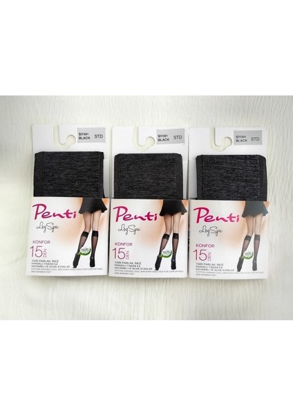 Kalın Tabanlı Konfor Dizaltı Pantolon Çorap 3'lü
