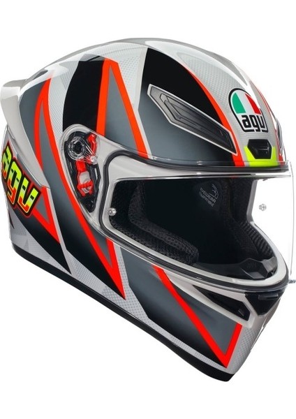 K1 S Blipper Grey Red Kapalı Kask