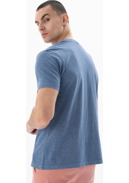 Erkek Regular Fit Parça Boyama Bisiklet Yaka Tişört Y25344490001