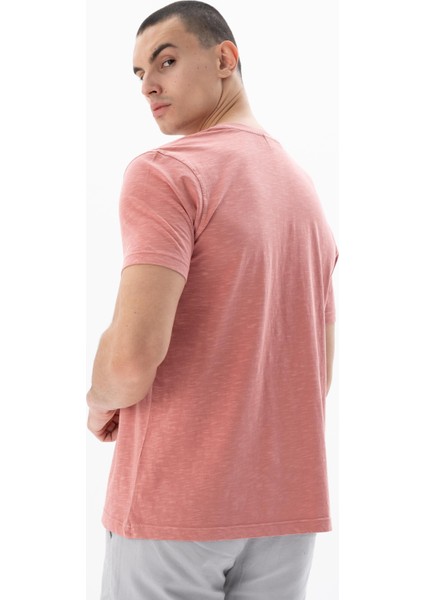 Erkek Regular Fit Parça Boyama Bisiklet Yaka Tişört Y25344490001
