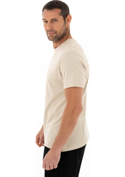 Erkek Regular Fit Bisiklet Yaka Tişört Y25344405701