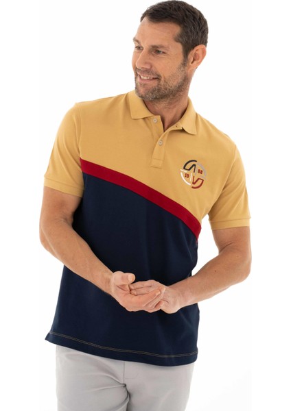 Erkek Baskılı Regular Fit % 95 Pamuklu %5 Likralı Polo Yaka T-Shirt Y25374303701 fırsatları