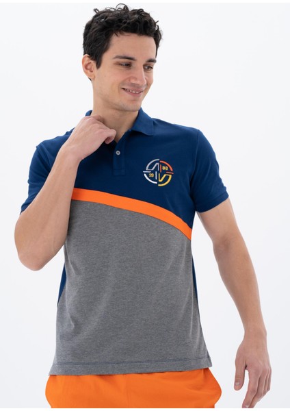 Erkek Baskılı Regular Fit % 95 Pamuklu %5 Likralı Polo Yaka T-Shirt Y25374303701