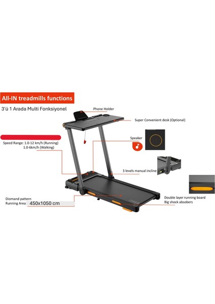 Multi Run Pro Fonksiyonel Koşu Bandı