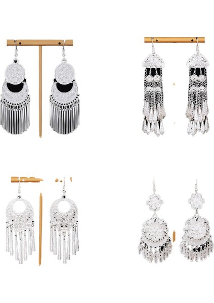 Uzun Püskül Kişilik Küpeleri Abartılı Mizaç Küpeleri Kadınlar Için (Yurt Dışından) modelleri