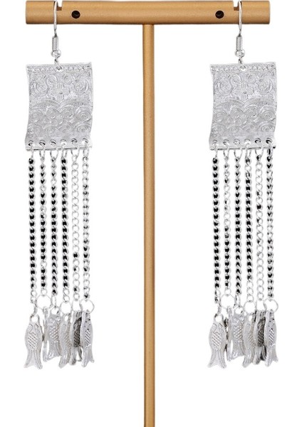 Uzun Püskül Kişilik Küpeleri Abartılı Mizaç Küpeleri Kadınlar Için (Yurt Dışından) fırsatları