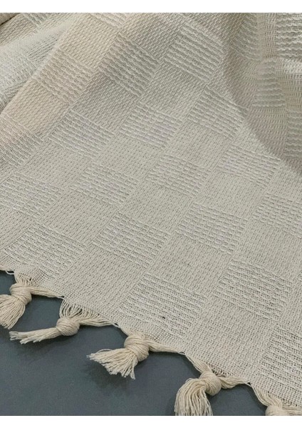 Dama Desen Pamuklu 180 x 230 Çok Amaçlı Serpme Koltuk Örtüsü