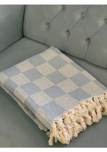 Dama Desen Pamuklu 180 x 230 Çok Amaçlı Serpme Koltuk Örtüsü