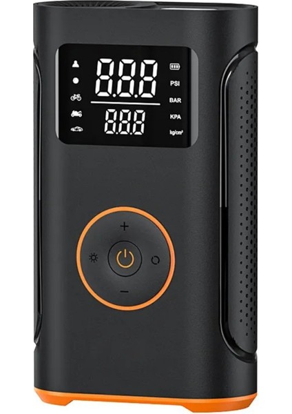 Taşınabilir Şarjlı Araç Oto Lastik Şişirme Pompası Kompresör 160 Psı Powerbank Işıklı YS02P