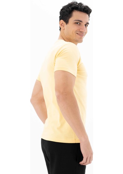 Erkek Slim Fit Bisiklet Yaka Tişört Y25364451701