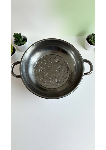 Derin Çift Kulplu Süzgeç Süzek 27 cm