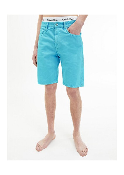 Erkek 90'lar Straight Denim Şort