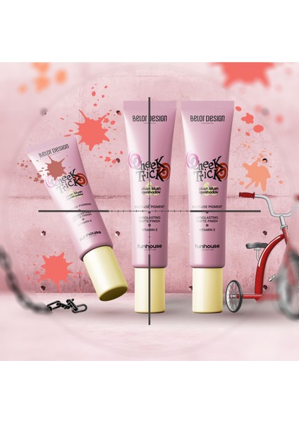 Funhouse Cheek Trick Krem Allık ve Göz Farı Ton:1 Funtana Volcano modelleri