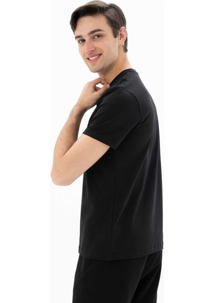 Erkek Slim Fit Bisiklet Yaka Tişört Y25344452401