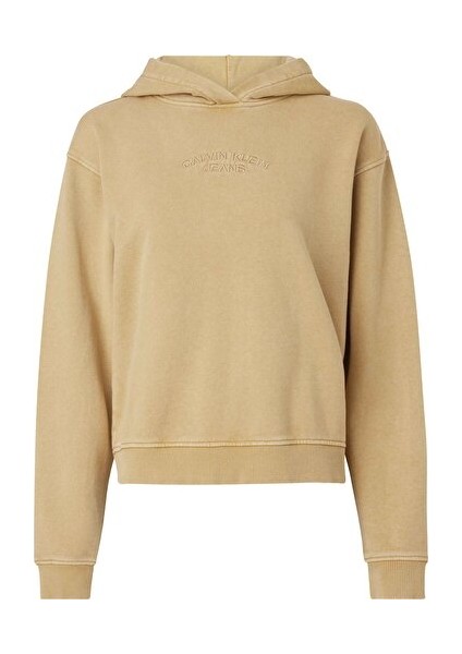 Kadın Garment Dye Hoodie Sweatshirt