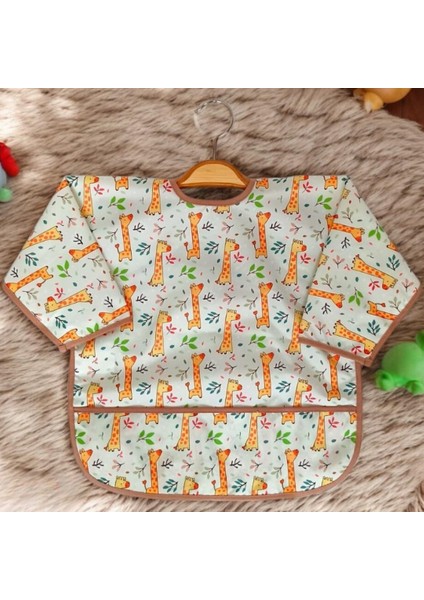 Sıvı Geçirmez Mama ve Aktivite Önlüğü 2'li Set 6-24 Ay Safari&zürafa indirimleri