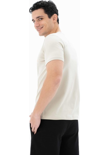 Erkek Slim Fit Bisiklet Yaka Tişört Y25344452201