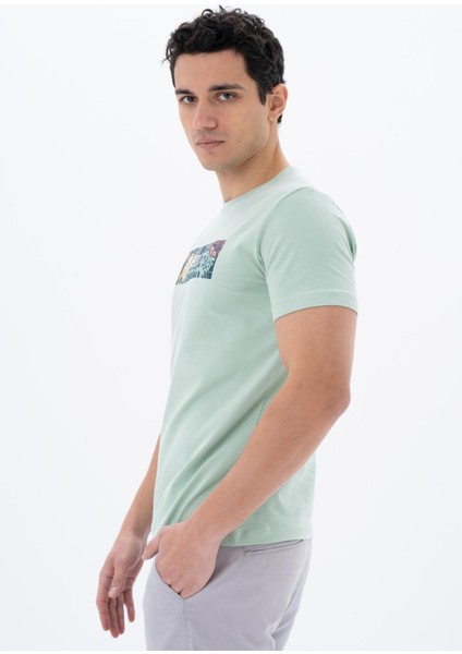 Erkek Slim Fit Bisiklet Yaka Tişört Y25344452101