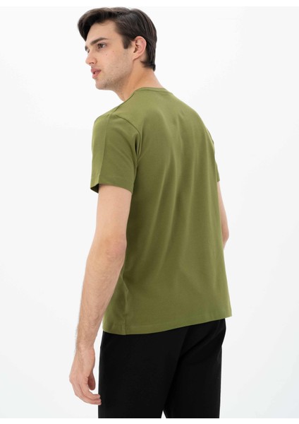 Erkek Slim Fit Bisiklet Yaka Tişört Y25344452001