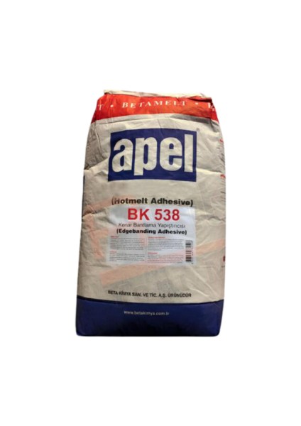 Apel Hot Melt Kenar Bantlama Tutkalı Bk538 Craft Ambalaj 25 Kg