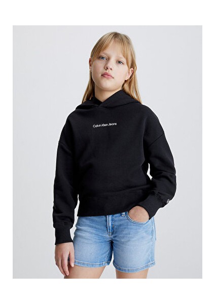Ckj Logo Boxy Hoodıe