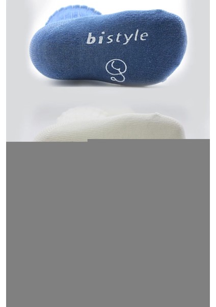 Basic Kaymaz Penye Soket Çorap 3'lü BS10107 Indigo Ekru Hardal